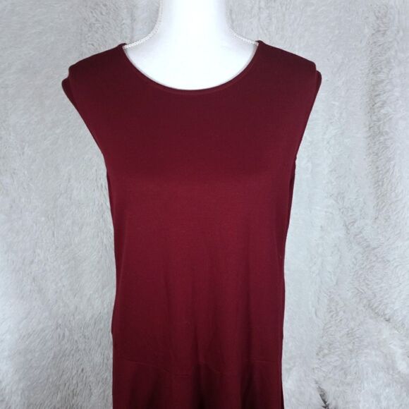 LAND'S END BURGUNDY DRESS SZ.24W EUC - Picture 3 of 9